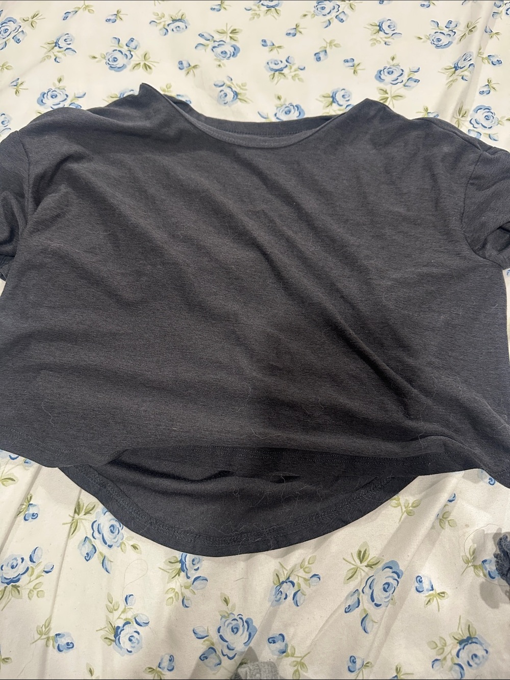 Kids Black Short Sleeve crop top - old navy